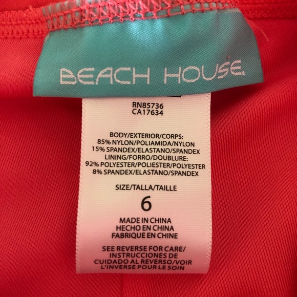 BEACH HOUSE SPORT NWT PRETTY 2 PIECES ORANGE/ CORAL COLOR SIZE 6 UPF 50+ SUN - Picture 15 of 15
